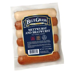 Blue Grass Mettwurst And Bratwurst, 14 Oz