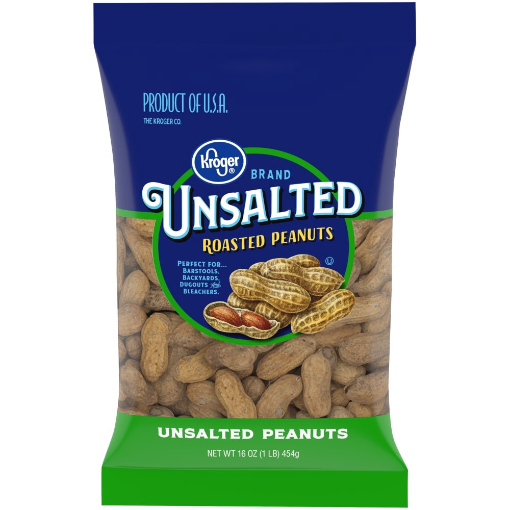 slide 2 of 3, Kroger Unsalted In-Shell Peanuts, 16 oz