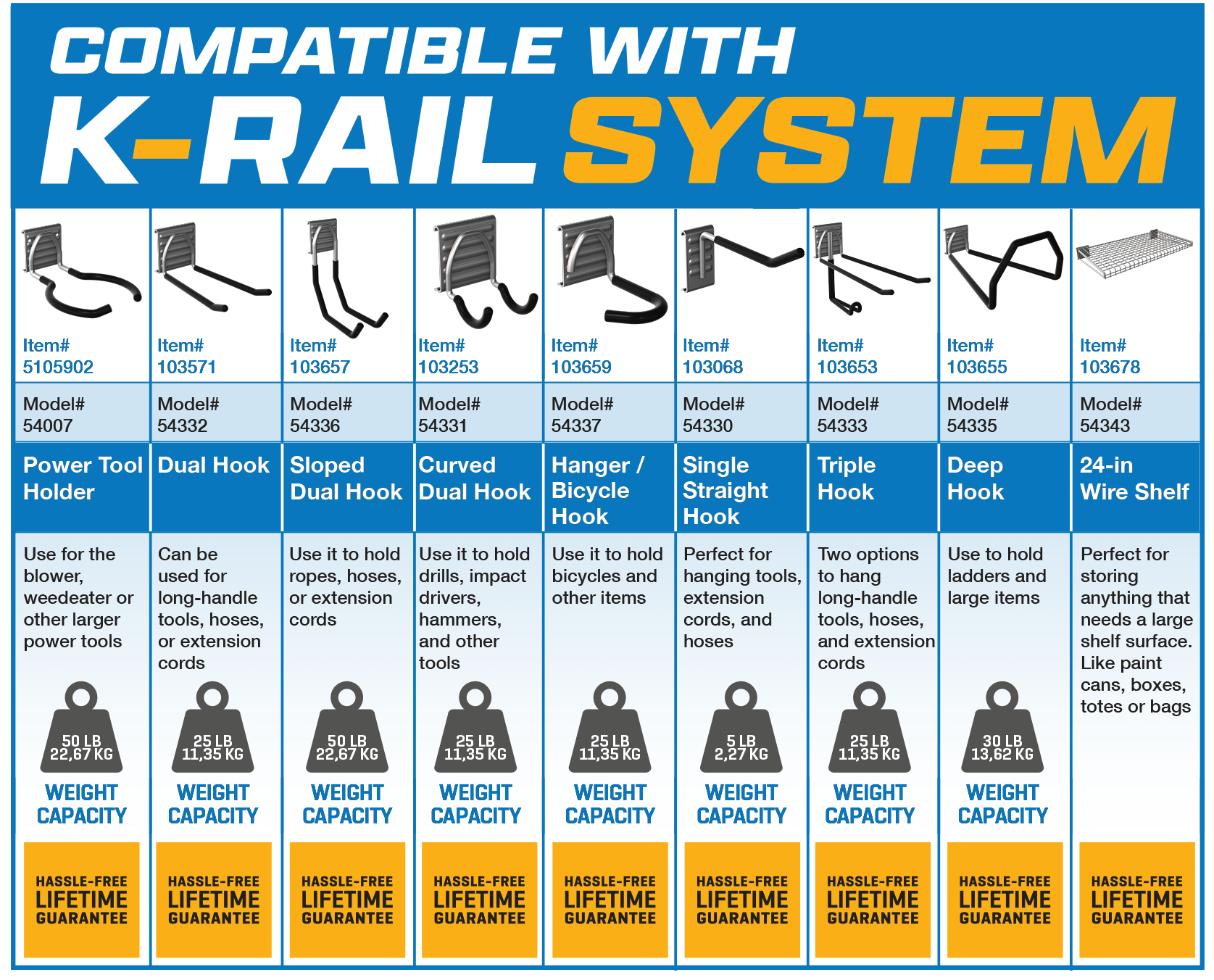 slide 6 of 6, Kobalt K-Rail Black/Gray Steel Multipurpose Hook, 1 ct