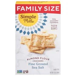 Simple Mills Almond Flour Fine Ground Sea Salt Crackers Family Size 7 oz