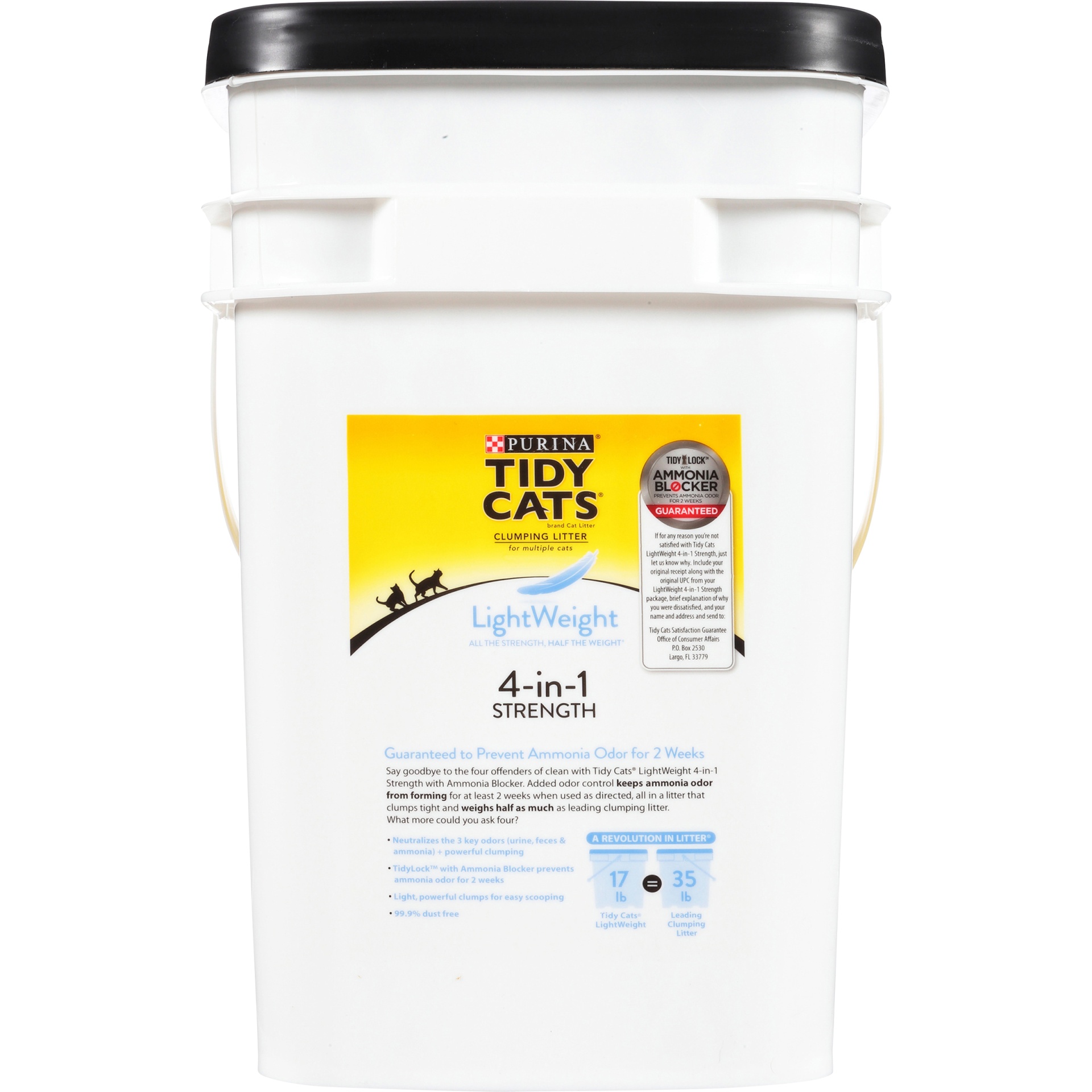 slide 5 of 8, Tidy Cats LightWeight 4-in-1 Strength Clumping Litter for Multiple Cats, 17 lb