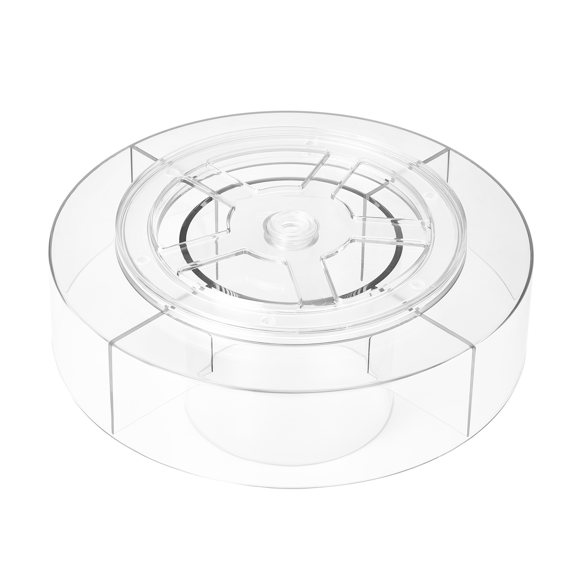slide 4 of 6, 11" Clear Rotating Storage Tray By Simply Tidy, 11 in x 5 in