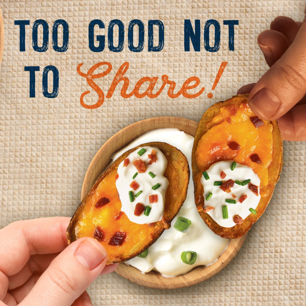 slide 3 of 4, Kroger Cheddar & Bacon Potato Skins, 26 oz