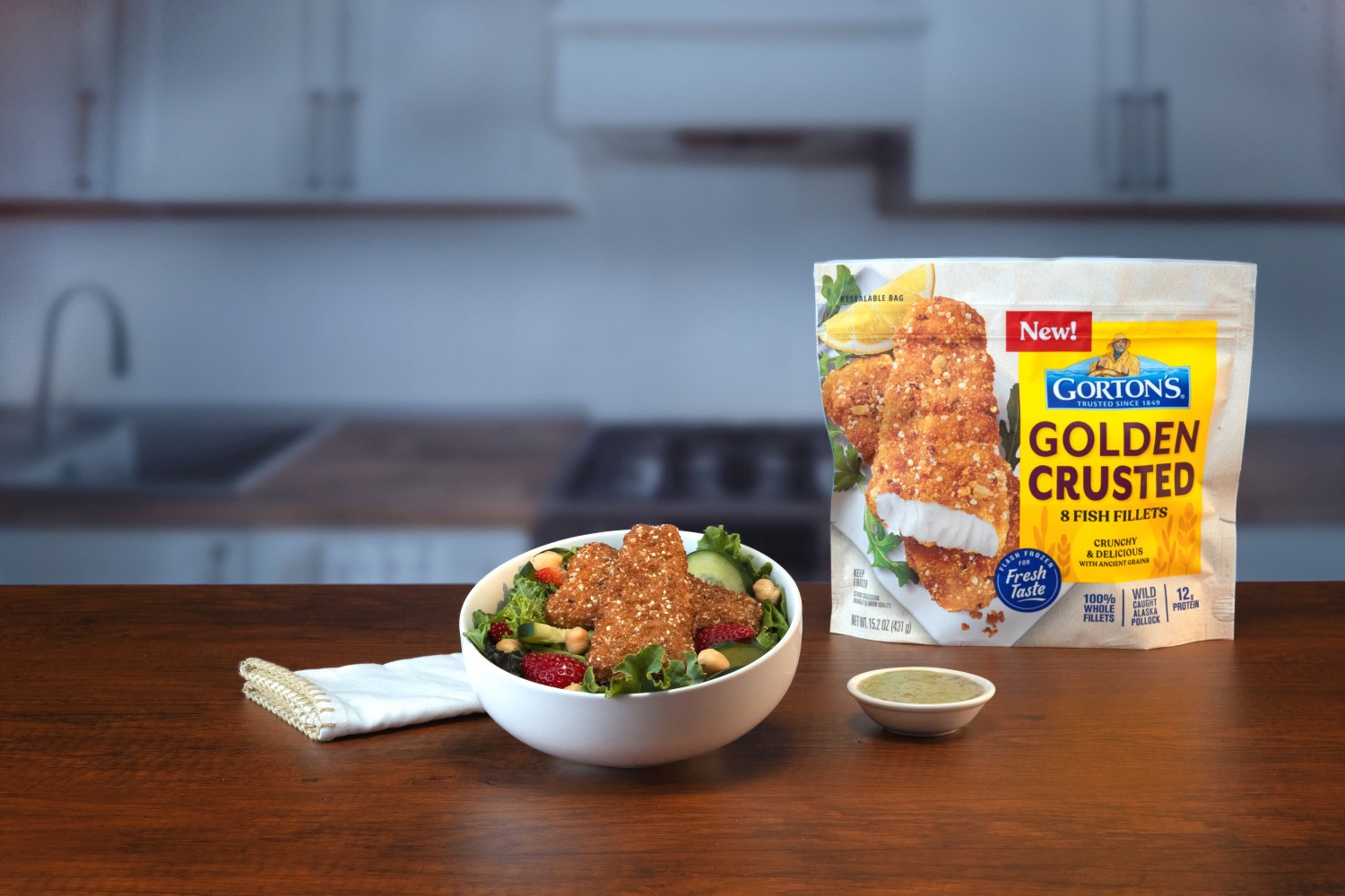 slide 4 of 10, Gorton's Golden Crusted Fillet, 15.2 oz