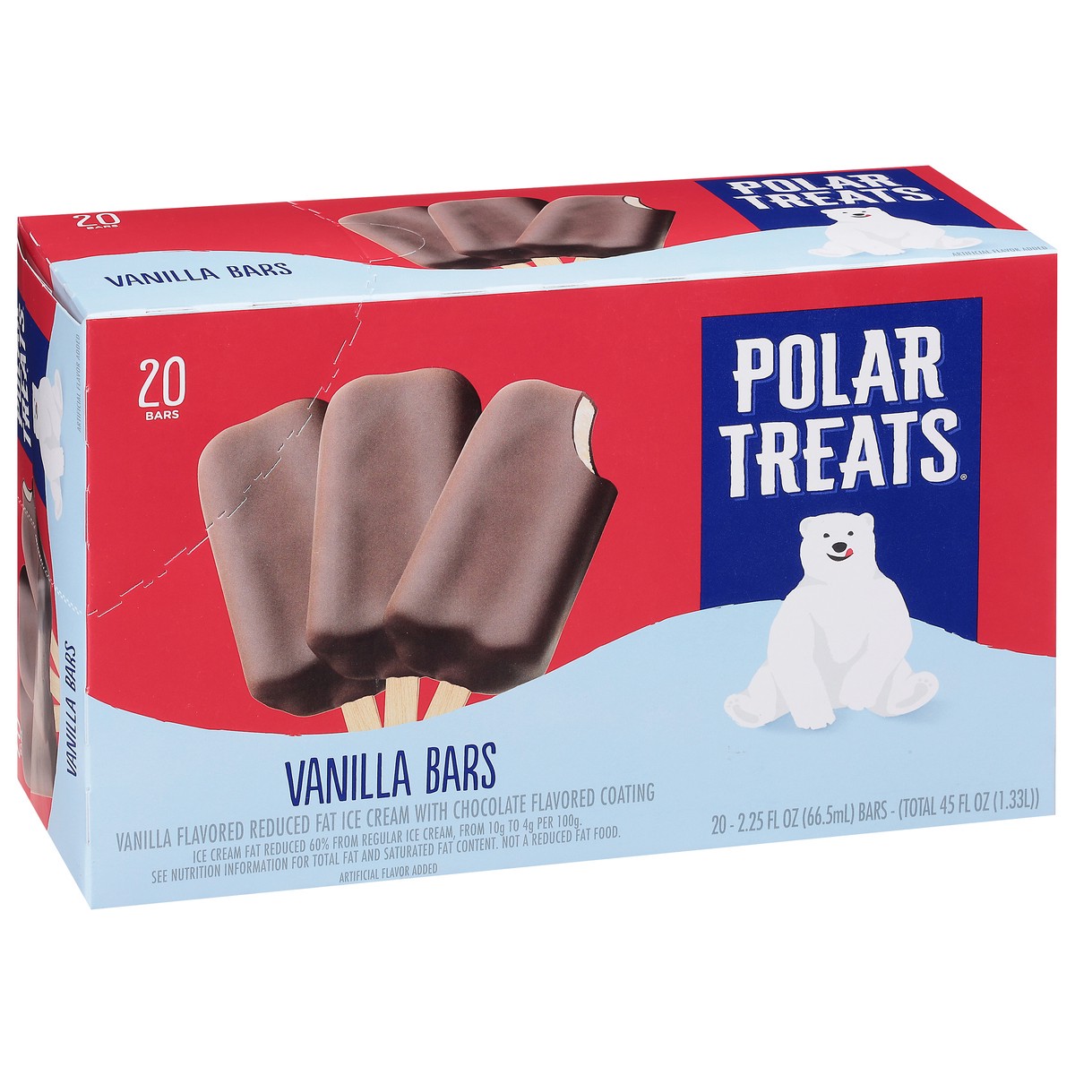 slide 2 of 9, Polar Treats Vanilla Ice Cream Bars 20 - 2.25 fl oz ea, 20 ct
