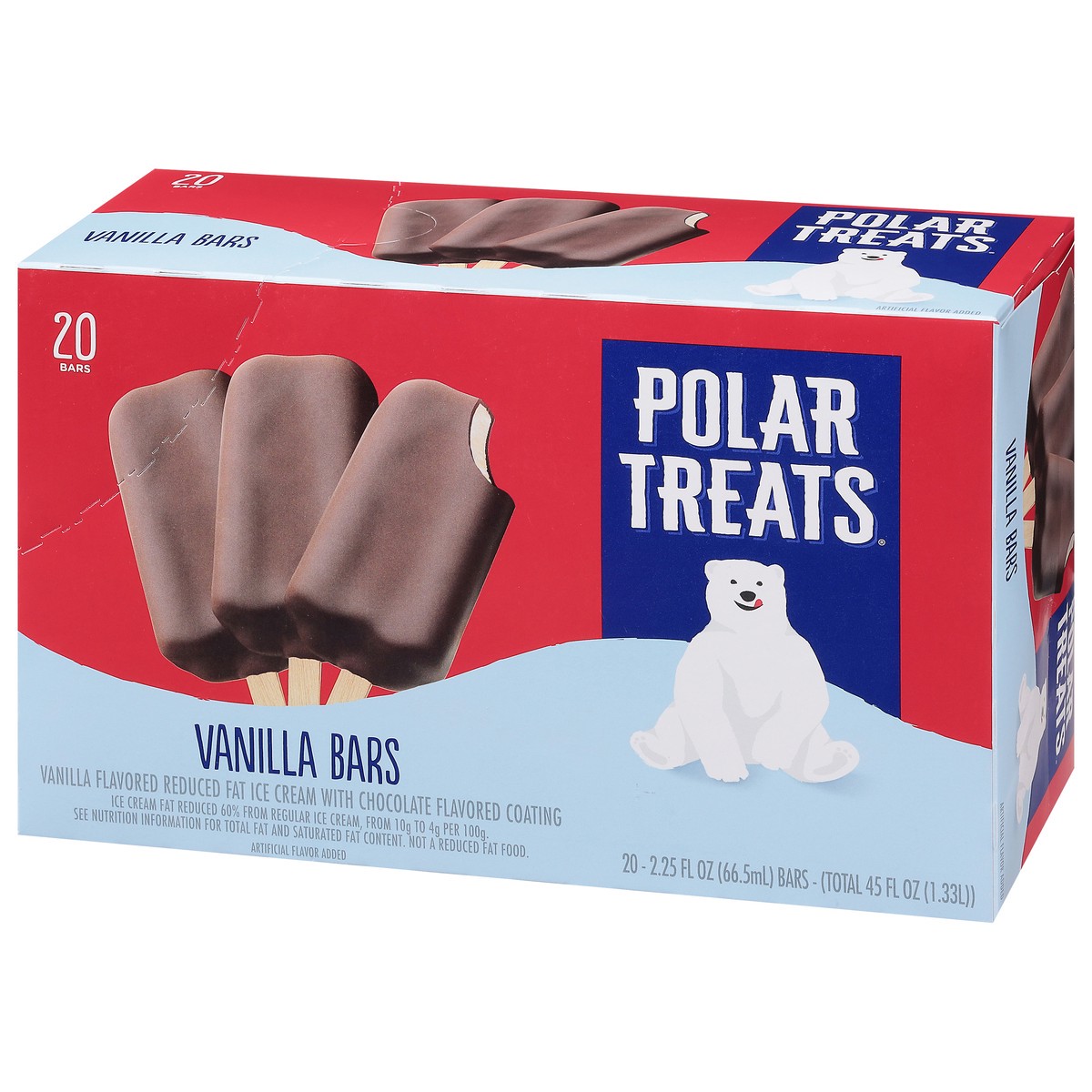 slide 3 of 9, Polar Treats Vanilla Ice Cream Bars 20 - 2.25 fl oz ea, 20 ct