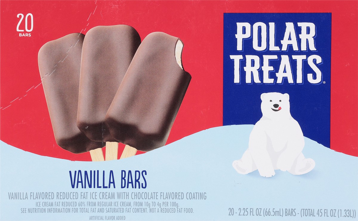 slide 6 of 9, Polar Treats Vanilla Ice Cream Bars 20 - 2.25 fl oz ea, 20 ct