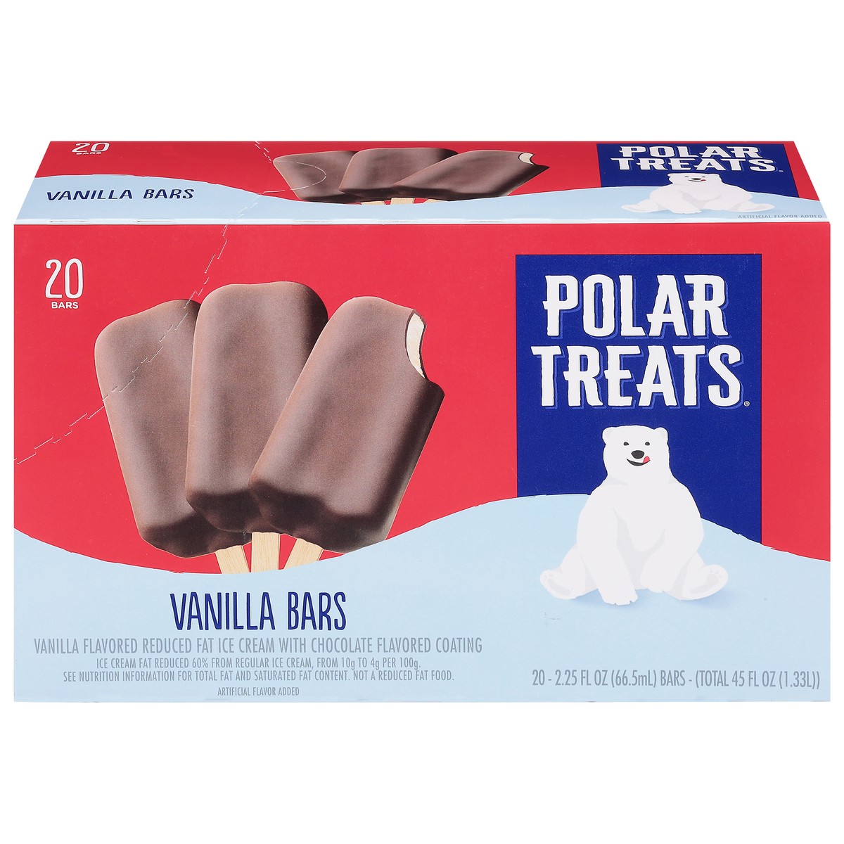 slide 1 of 9, Polar Treats Vanilla Ice Cream Bars 20 - 2.25 fl oz ea, 20 ct