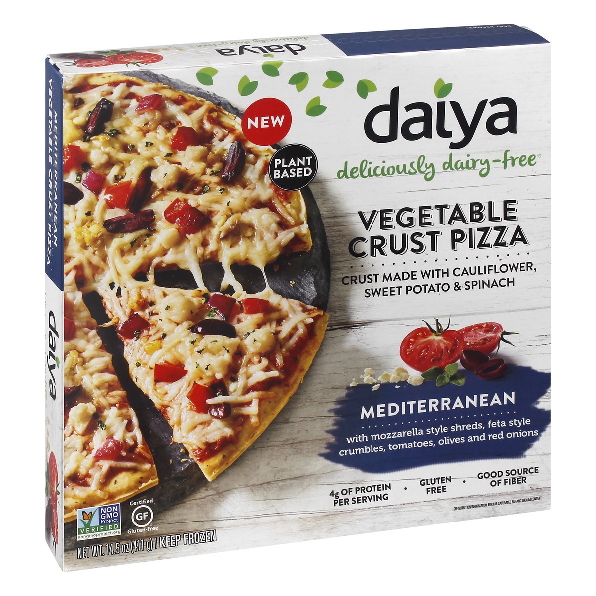 slide 12 of 13, Daiya Pizza, Mediterranean Veggie, 1 ct