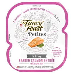 Fancy Feast Cat Food, in Gravy, Seared Salmon Entree with Spinach