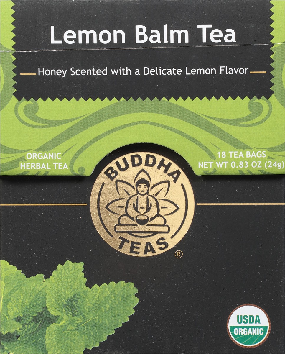 slide 6 of 9, Buddha Teas Organic Lemon Balm Herbal Tea 18 Tea Bags - 18 ct, 1 ct