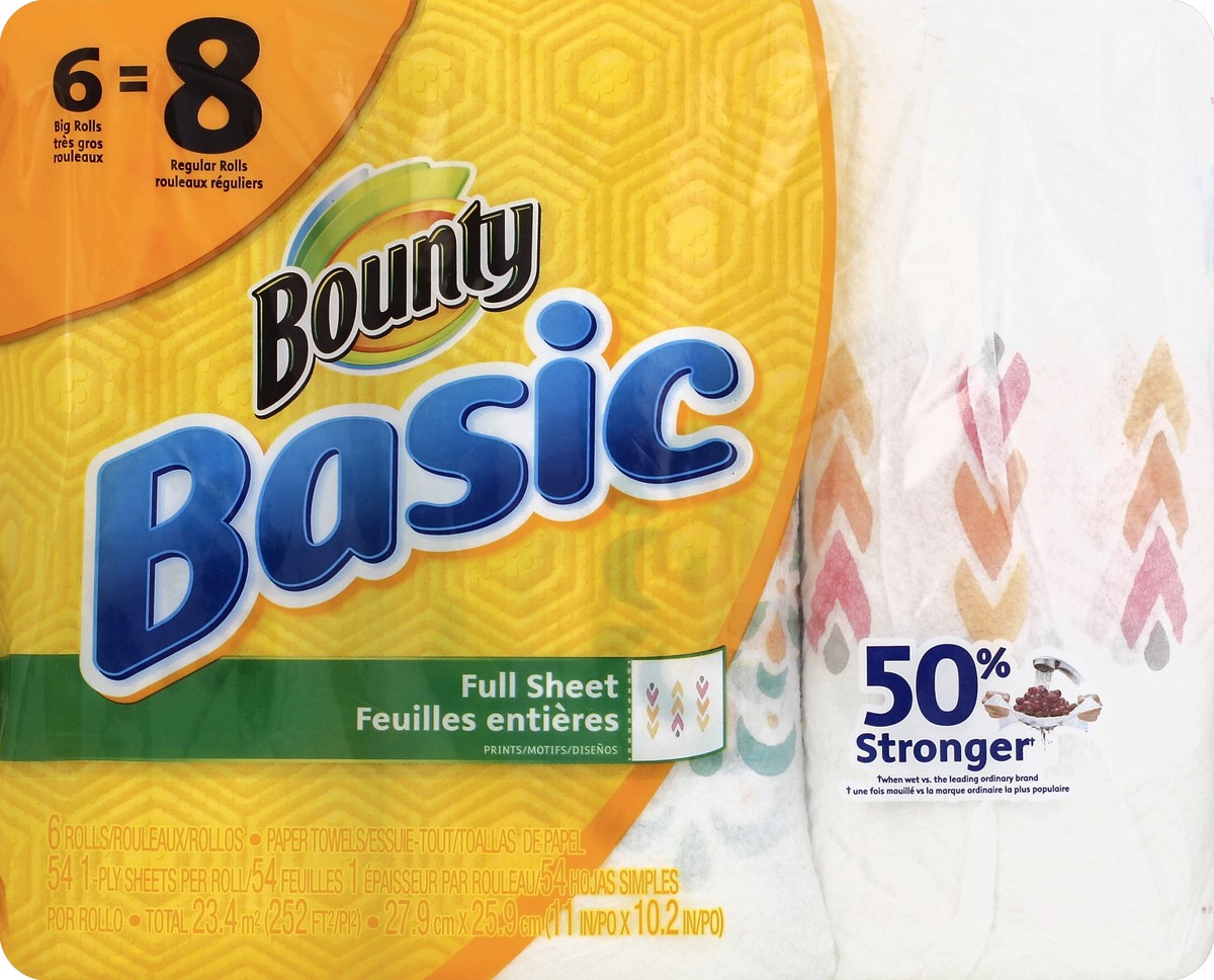 slide 1 of 5, Bounty Paper Towels 6 ea, 6 ct