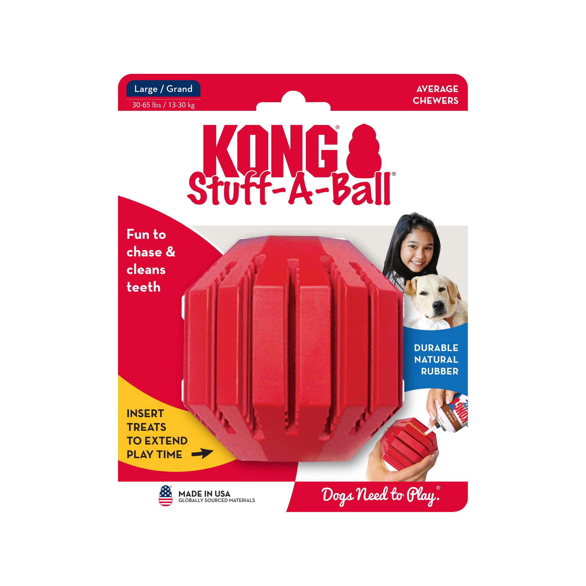 slide 4 of 4, KONG Stuff-A-Ball Lg, 1 ct