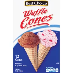 Best Choice Waffle Cone - 12 ct
