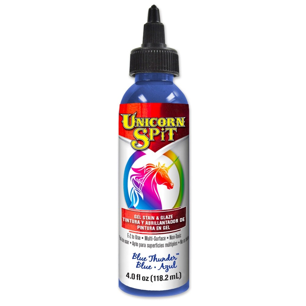 slide 1 of 1, Unicorn Spit Blue Thunder Blue Gel Stain & Glaze, 4 fl oz
