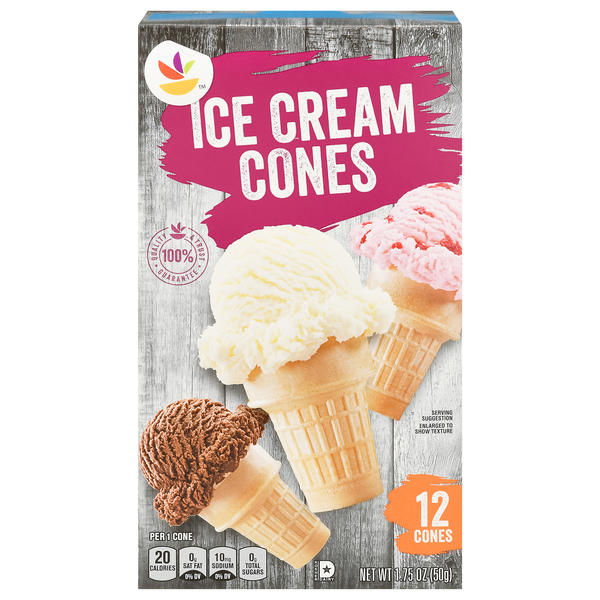 slide 1 of 1, Stop & Shop Ice Cream Cones - 12 ct, 12 ct; 1.75 oz