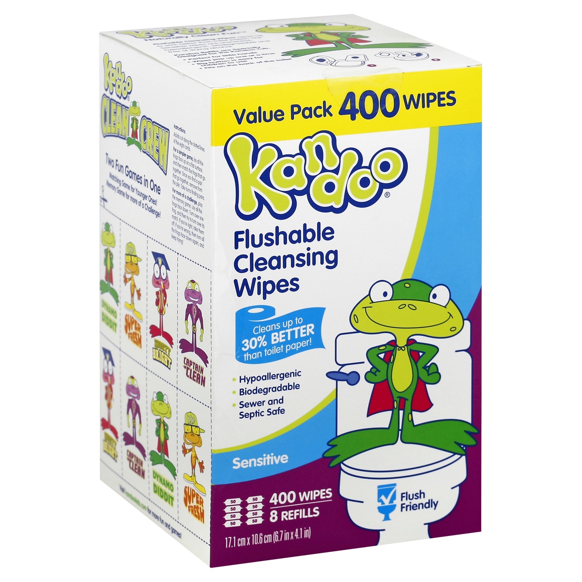 slide 1 of 1, Kandoo Cleansing Wipes , 400 ct
