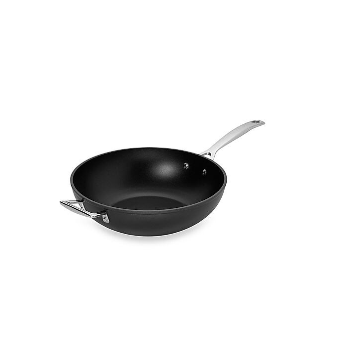 slide 1 of 1, Le Creuset Toughened Nonstick Stir Fry Pan with Helper Handle, 12 in