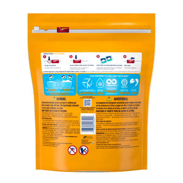 slide 4 of 5, ARM & HAMMER Clean Burst 5-in-1 Laundry Detergent Power Paks, Powerfully Clean, Clean Burst Scent, 42 Count, 42 ct