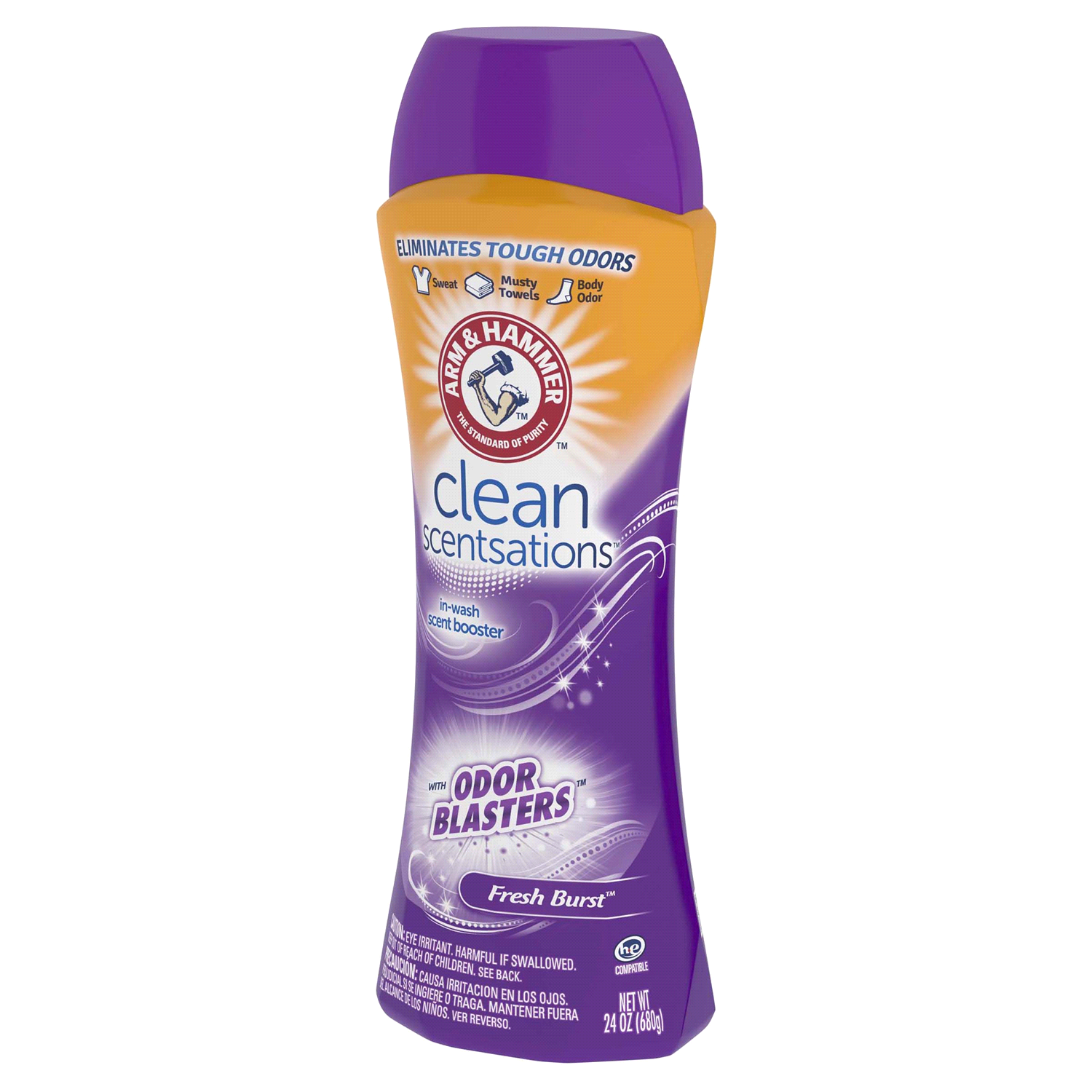 slide 5 of 5, ARM & HAMMER Odor Blasters In-Wash Scent Booster - Fresh Burst, 24 oz, 24 oz