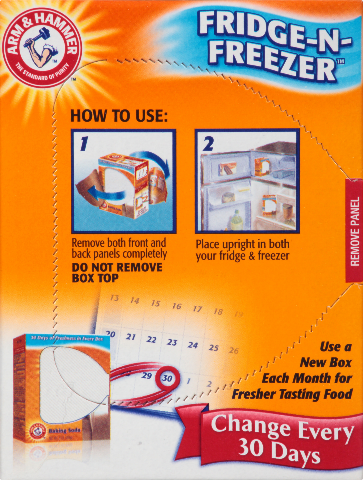 slide 2 of 2, ARM & HAMMER Fridge-N-Freezer Baking Soda, 1 lb