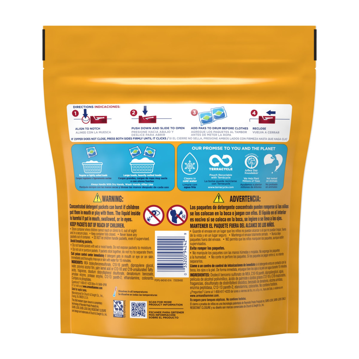 slide 2 of 2, ARM & HAMMER Deep Clean Stain Formula, Laundry Detergent Power Paks, 21 ct., 21 ct