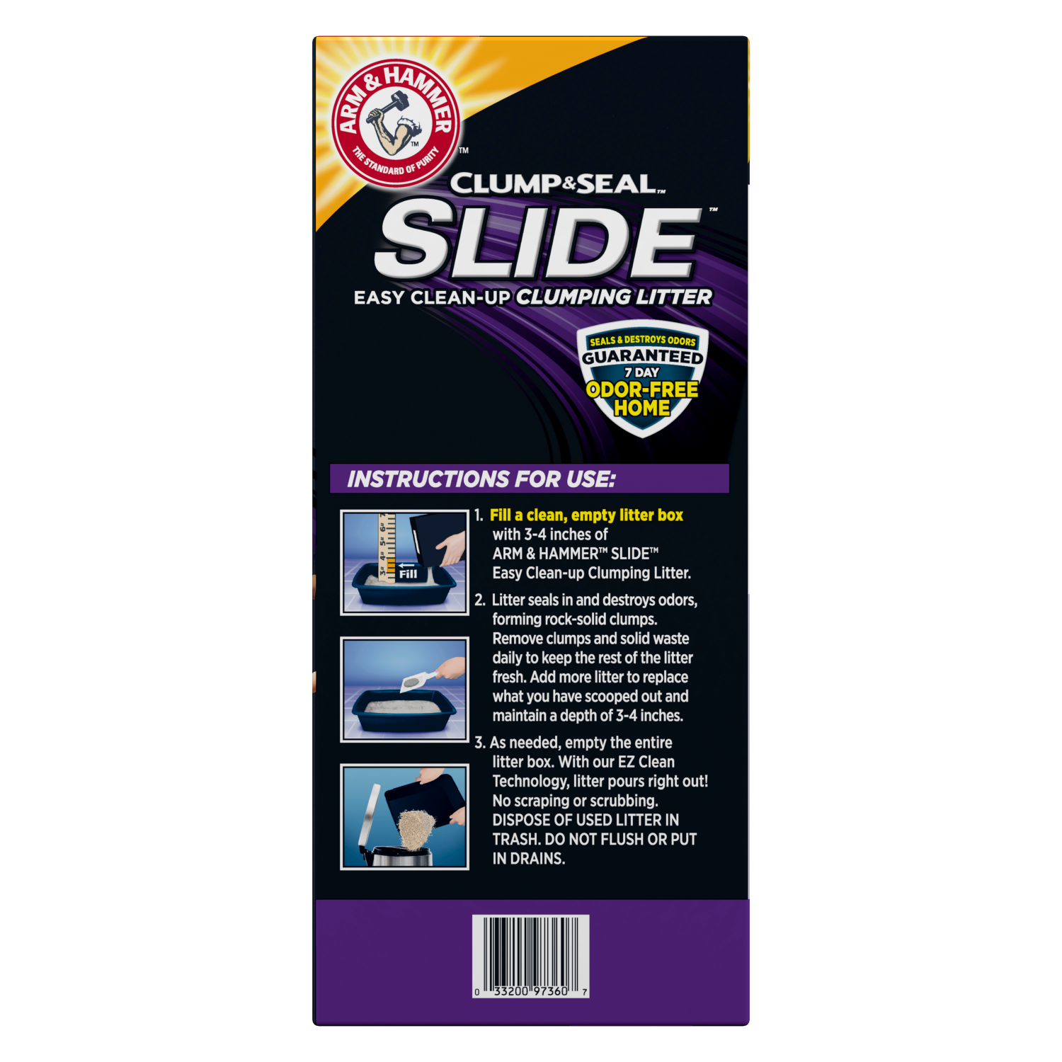 slide 4 of 4, ARM & HAMMER SLIDE Easy Clean-Up Multi-Cat Clumping Cat Litter, 28 lb, 28 lb
