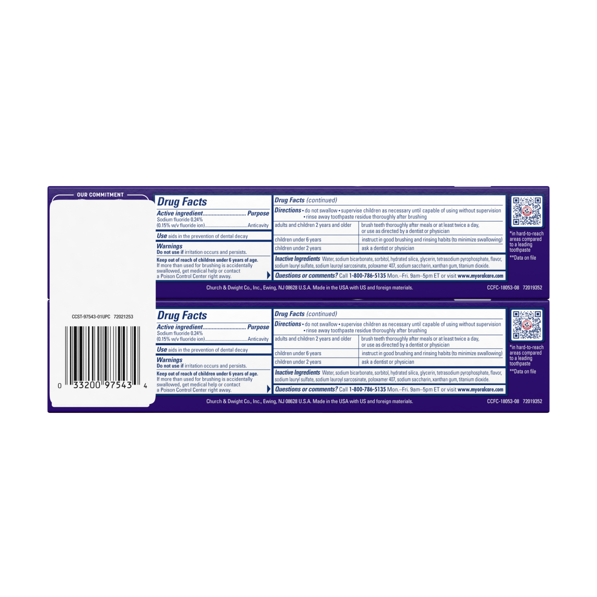 slide 2 of 2, ARM & HAMMER Complete Care Toothpaste 2-Pack, Fresh Mint Flavor, Whole Mouth Protection, Two 6.0oz Tubes, 2 ct