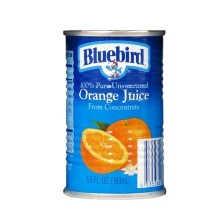 slide 1 of 1, Bluebird Unsweetened Orange Juice, 6 ct; 33 oz