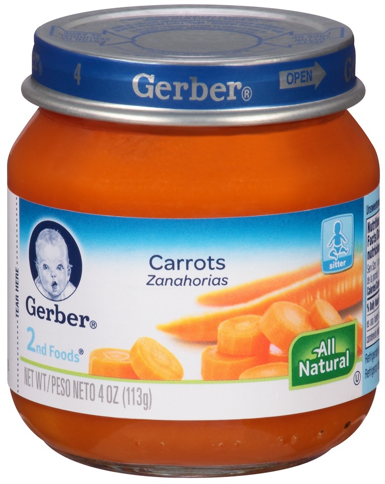 slide 1 of 1, Gerber Carrots, 4 oz