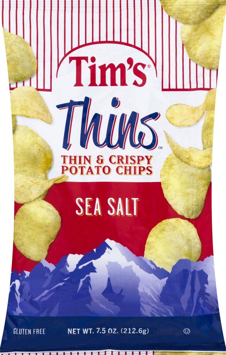 slide 3 of 13, Tims Thins Thin & Crispy Sea Salt Potato Chips 7.5 oz, 7.5 oz