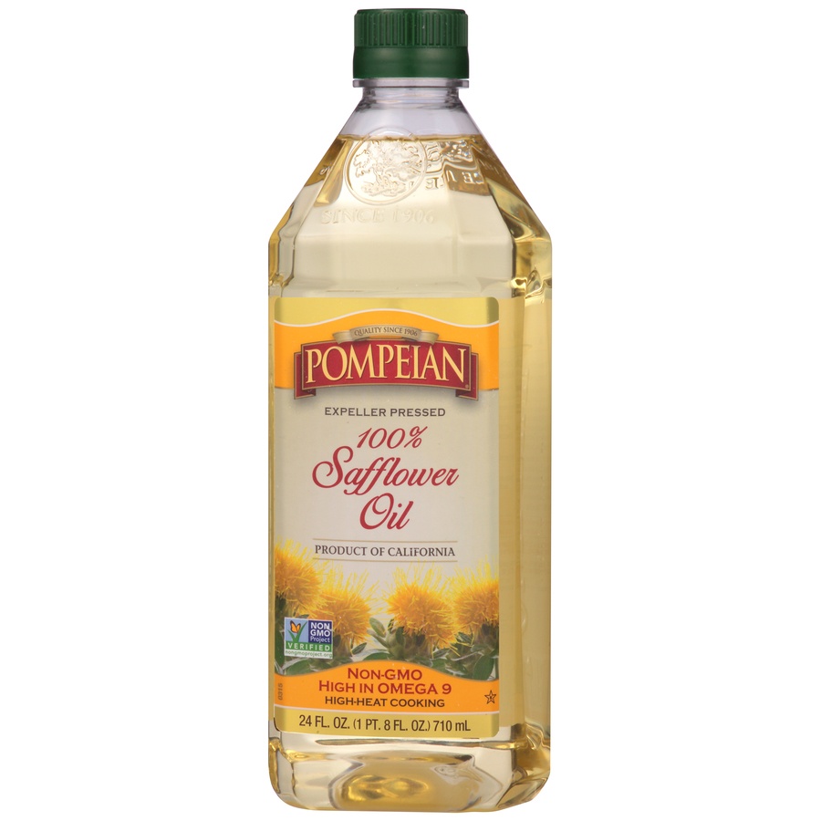 slide 3 of 7, Pompeian 100% Safflower Oil 24 oz, 24 fl oz