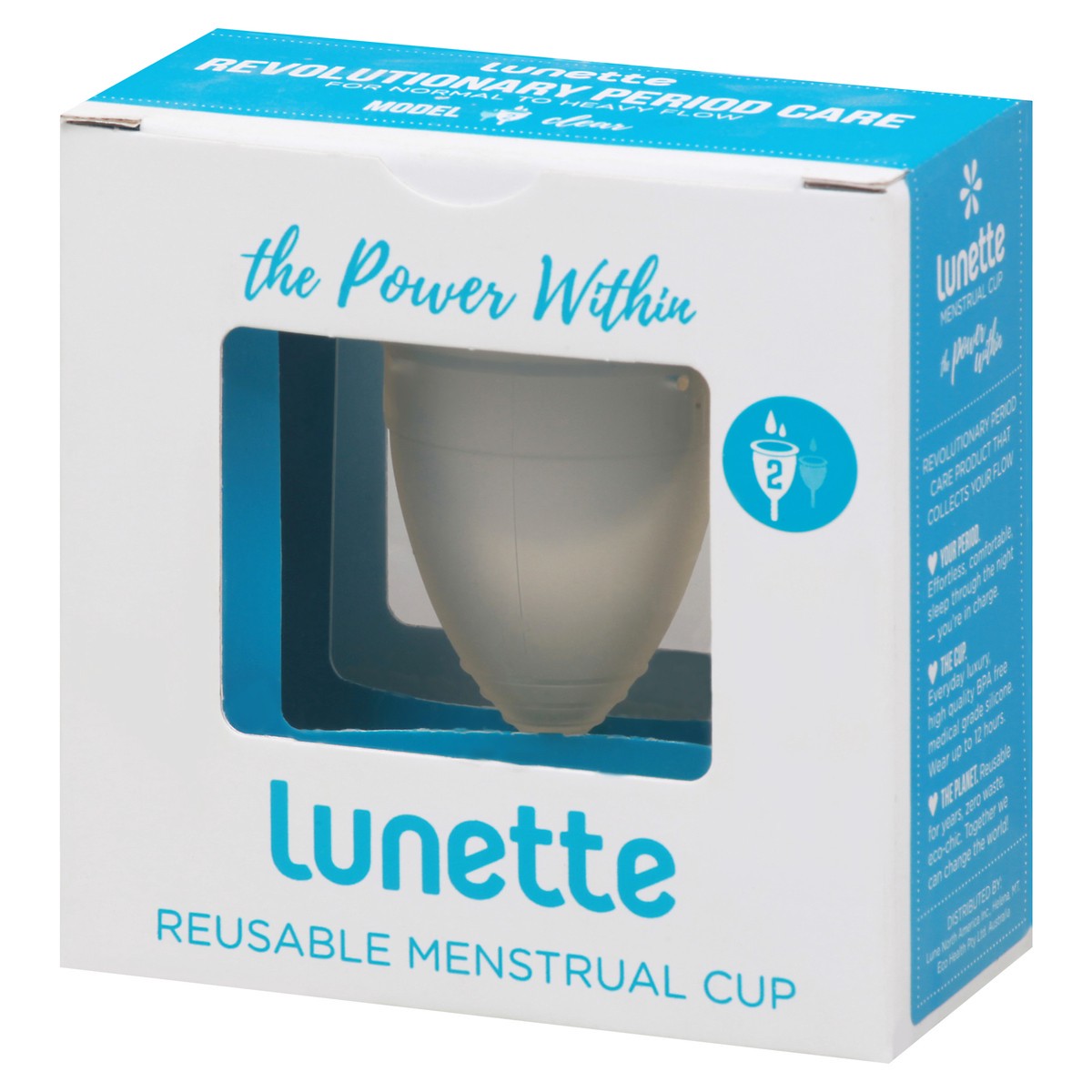 slide 10 of 12, Lunette 2 Clear Reusable Menstrual Cup 1 ea, 1 ct