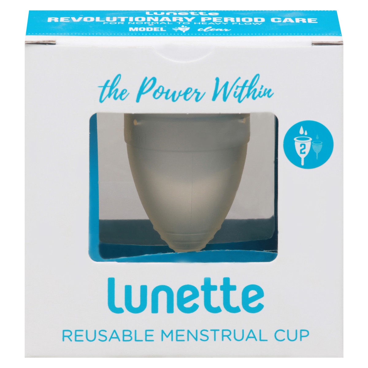 slide 1 of 12, Lunette 2 Clear Reusable Menstrual Cup 1 ea, 1 ct