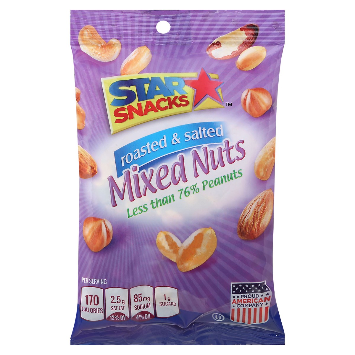 slide 1 of 9, Star Snacks Roasted Salted Mixed Nuts, 3.5 oz
