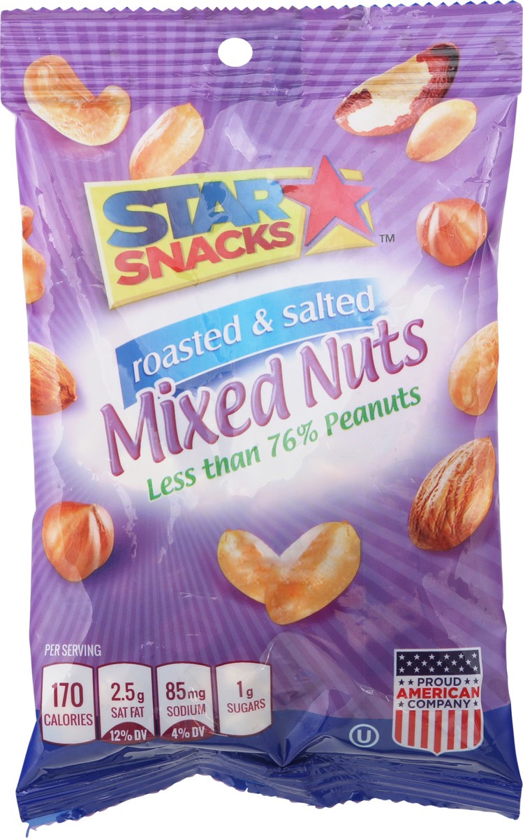 slide 1 of 9, Star Snacks Roasted Salted Mixed Nuts, 3.5 oz