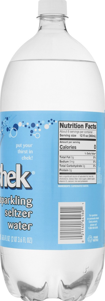 slide 12 of 13, Chek Sparkling Seltzer Water 2 lt, 2 liter