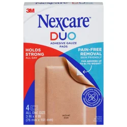 Nexcare Duo Adhesive Gauze Pads