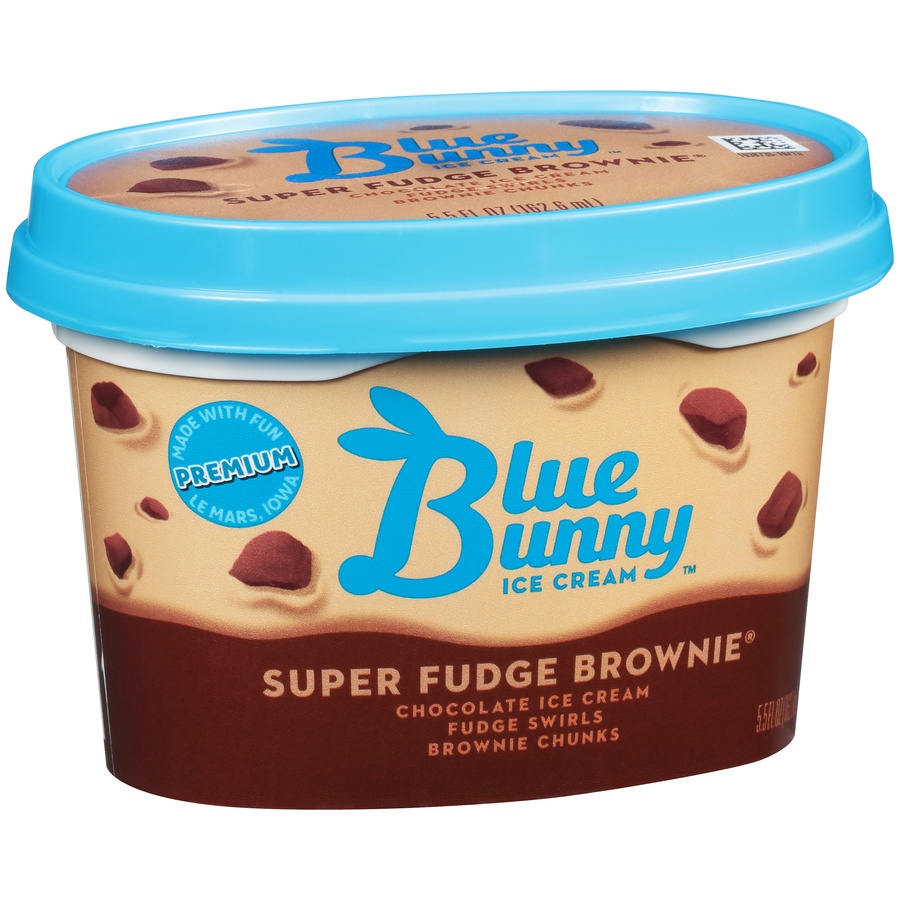 slide 2 of 8, Blue Bunny Super Fudge Brownie Ice Cream, 5.5 fl oz