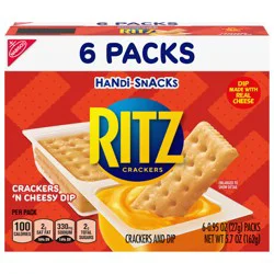 Ritz Handi-Snacks RITZ Crackers 'N Cheesy Dip Snack Packs, 6 Snack Packs