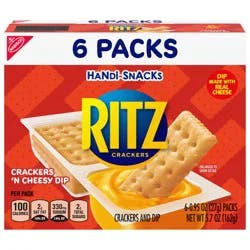 Ritz Handi-Snacks RITZ Crackers 'N Cheesy Dip Snack Packs, 6 Snack Packs