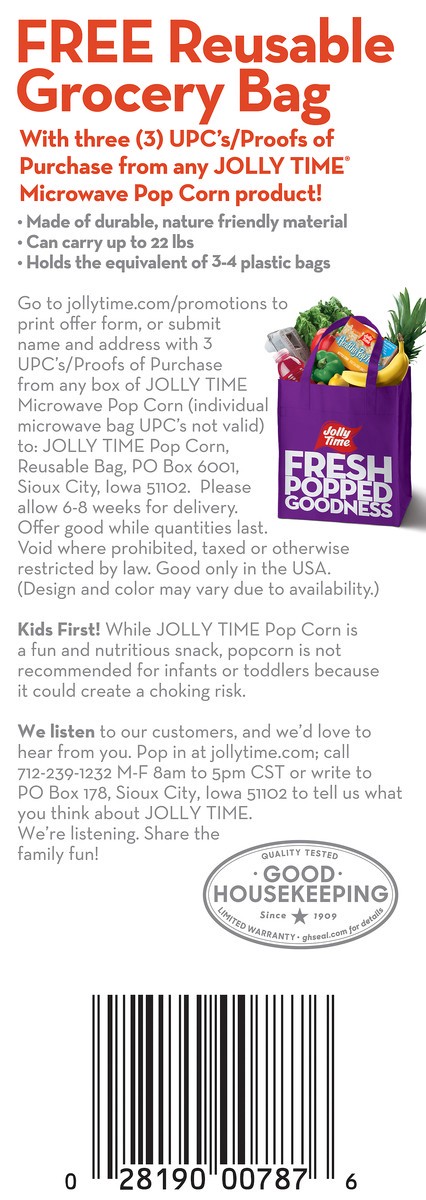 slide 4 of 11, Jolly Time Butter Microwave Popcorn, 10.5 oz