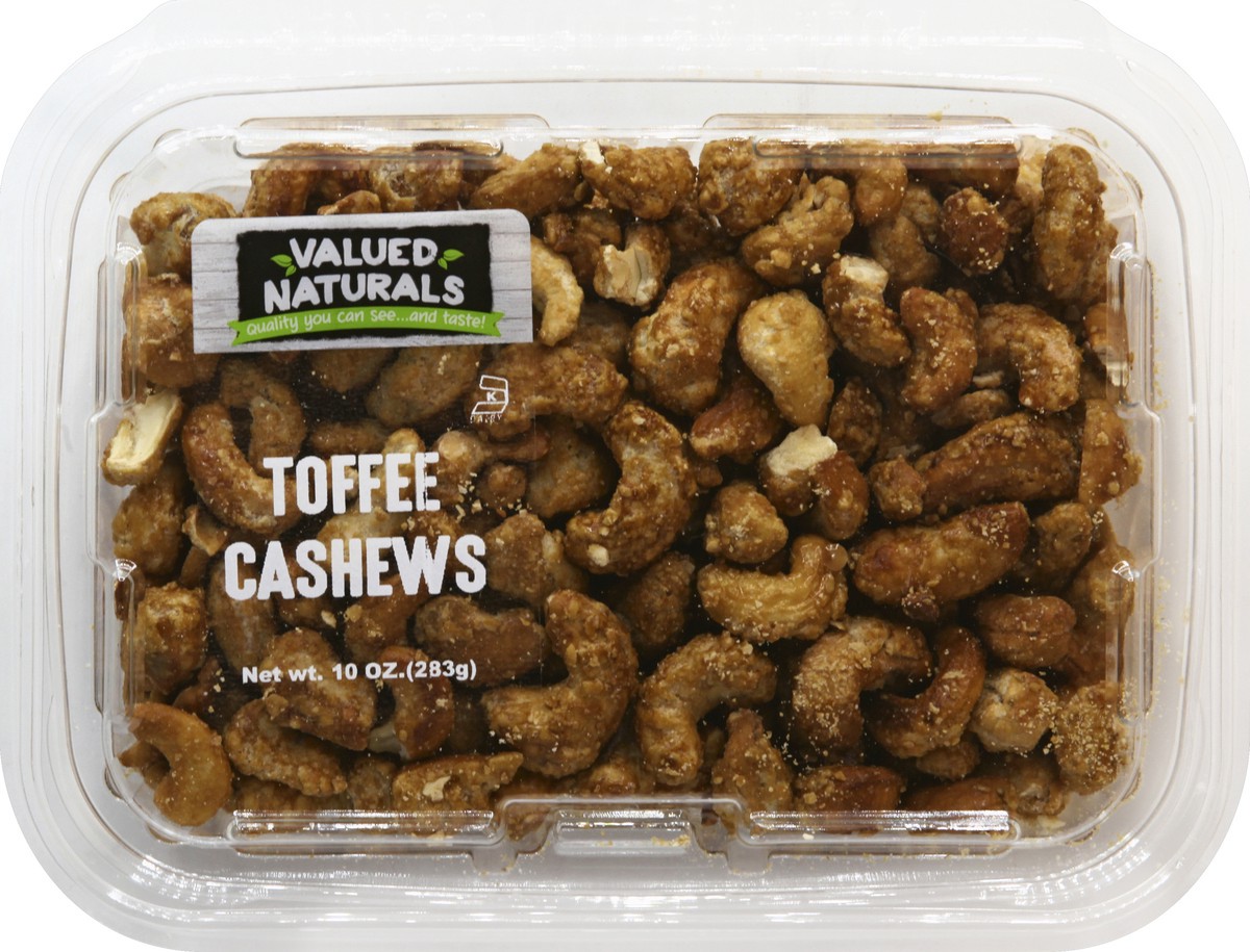 slide 4 of 4, Valued Naturals Toffee Cashews, 9 oz