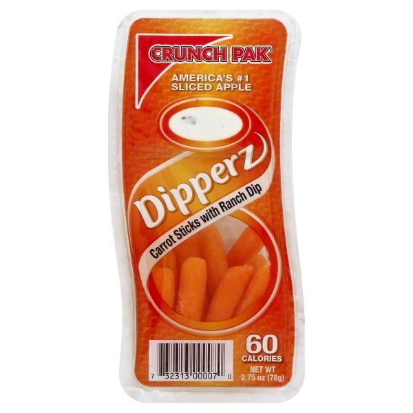 slide 1 of 1, Crunch Pak Dipperz Carrot Sticks, 2.75 oz