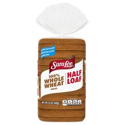 Sara Lee 100% Whole Wheat Bread, Half Loaf, 12 oz, Bread, Bag