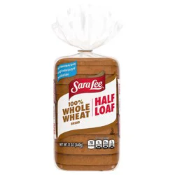Sara Lee 100% Whole Wheat Bread, Half Loaf, 12 oz, Bread, Bag