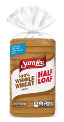 Sara Lee 100% Whole Wheat Bread, Half Loaf, 12 oz