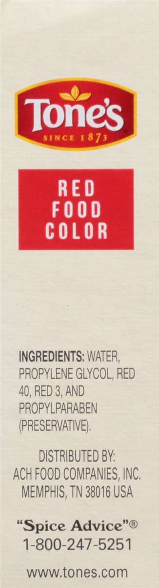slide 7 of 8, Tone's Red Food Color, 1 fl oz, 1 fl oz