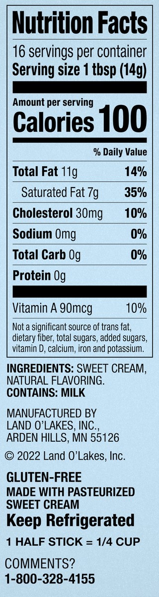 slide 7 of 14, Land O'Lakes Unsalted Butter, 8 oz