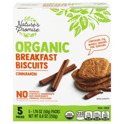 Nature's Promise Organic Cinnamon Breakfast Biscuits - 5 ct